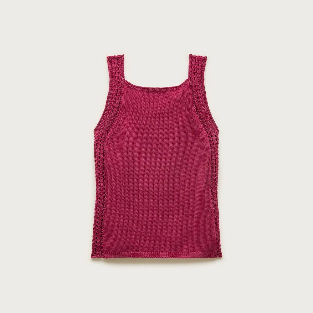 J. Crew Crochet sweater-tank Glowing Palm Small NWT